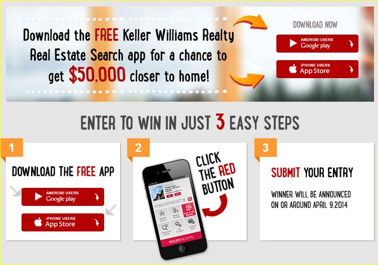 Keller Williams Mobile App Sweepstakes